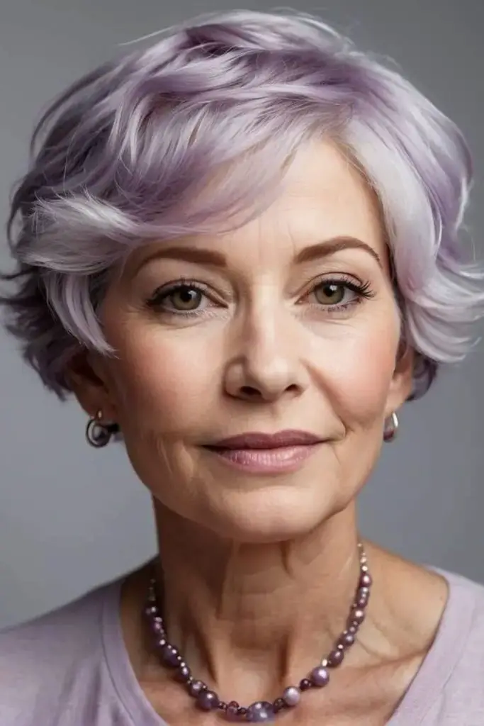 Tilted cut with pastel color hints.