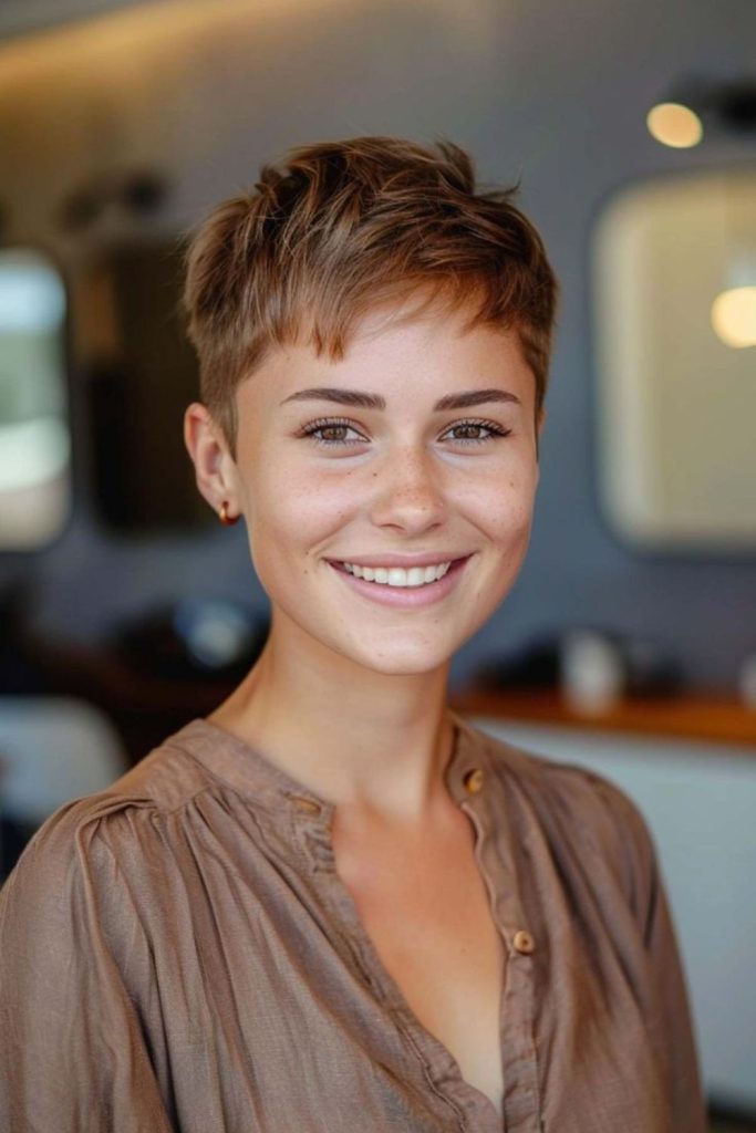 Baby Chop Chiclet bold micro fringe pixie