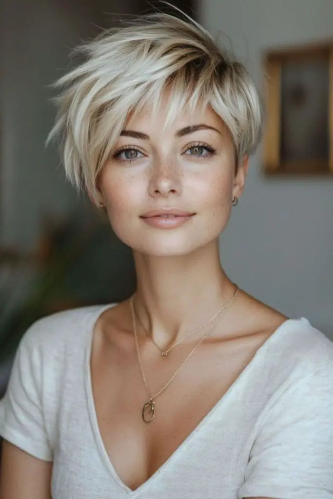 Blunted Poof Halo lifted crown with sleek ends