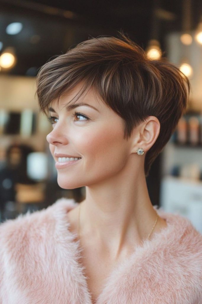Chopped Kiss Edge messy textured chopped short bob