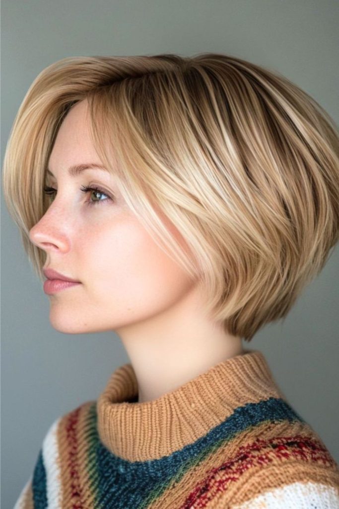 Croissant Cuddle Bob inward-curved short French bob