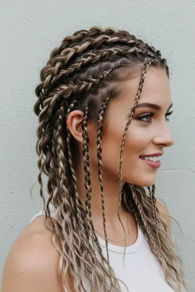 Subtle temple braids for texture