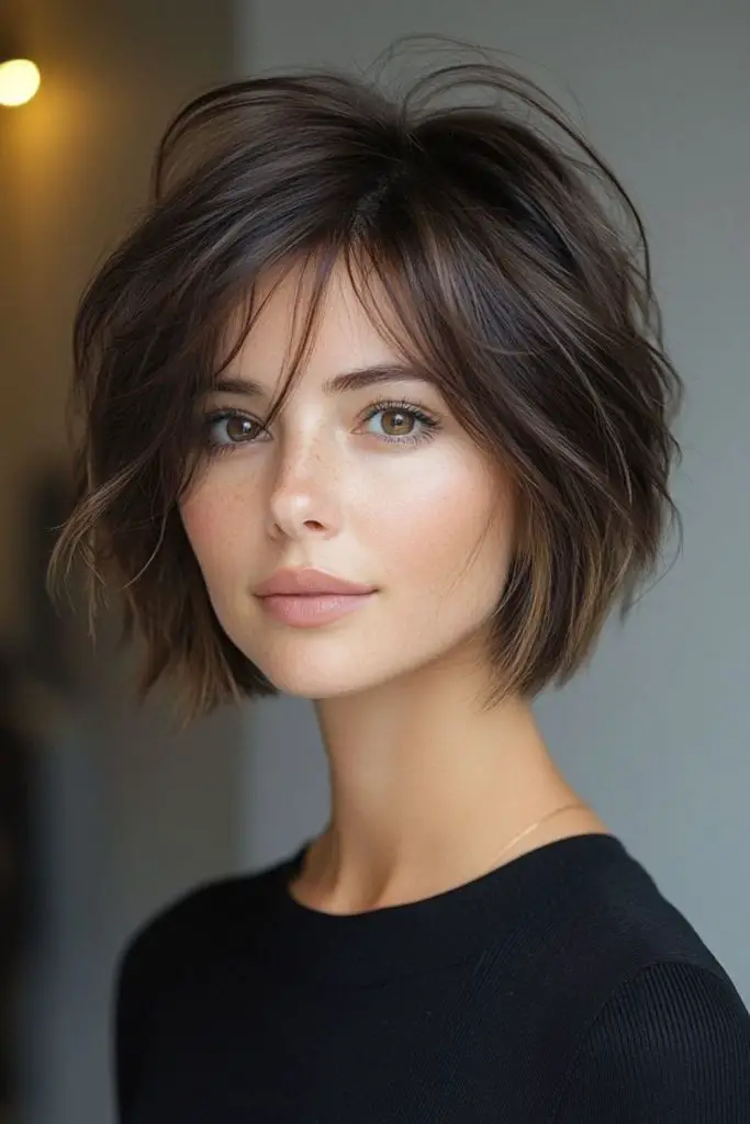 Jaw-Hugging Frenchette sleek chin-length bob