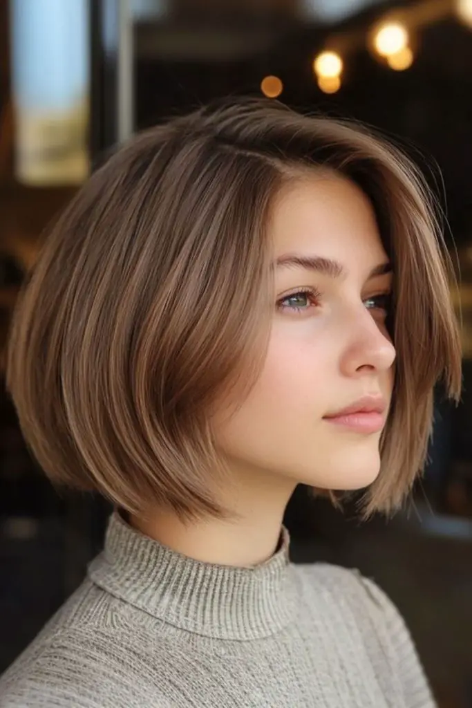 Nape-Nudge Lift Bob short bob with stacked back