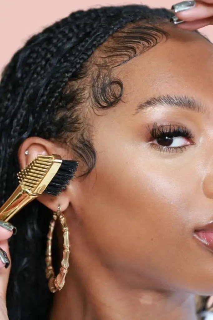 Smoothing edges and flyaway hairs.