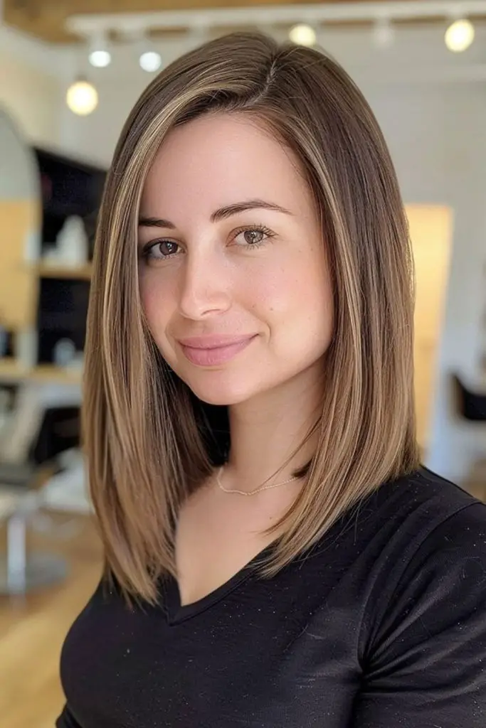 Sharp angled lob with sleek finish.