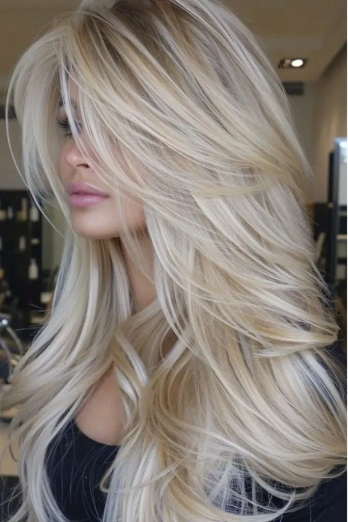 Cool vanilla swirl with icy shine