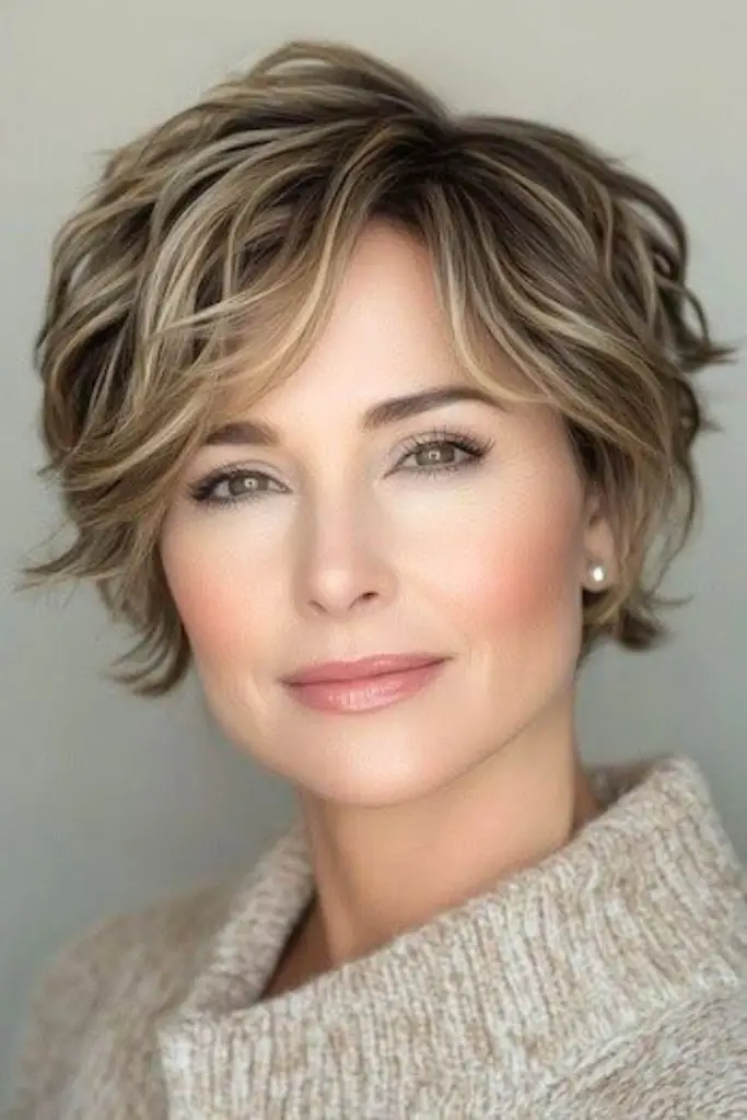 Ash-toned tuck with gentle soft waves