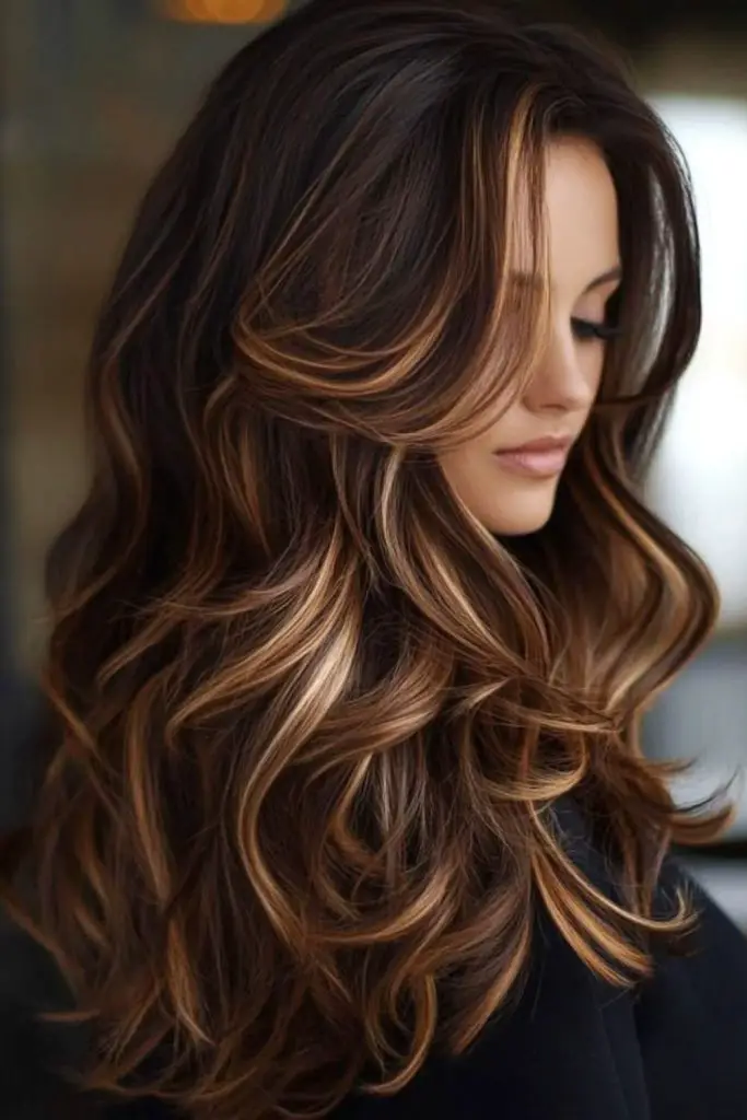 Flickering caramel in espresso shadows
