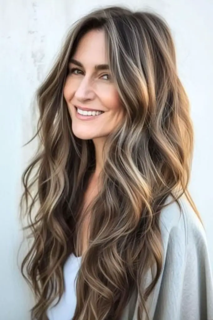 Caramel brown blend in layered strands