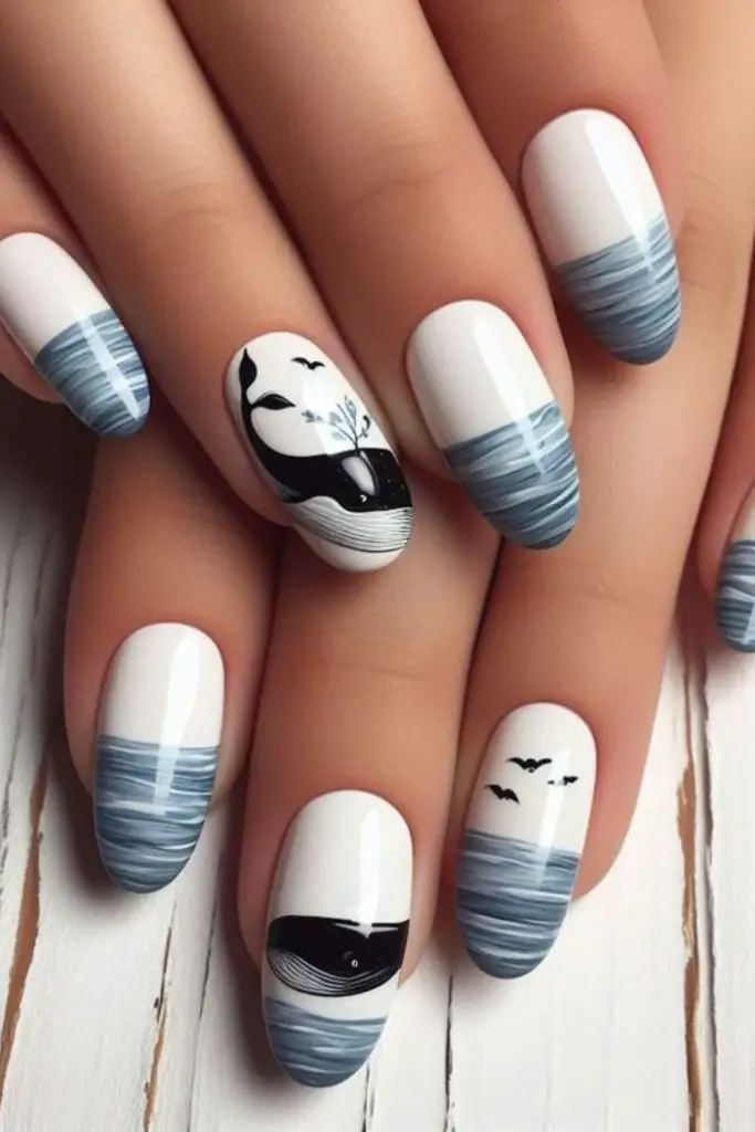Reversed white base with black dots.