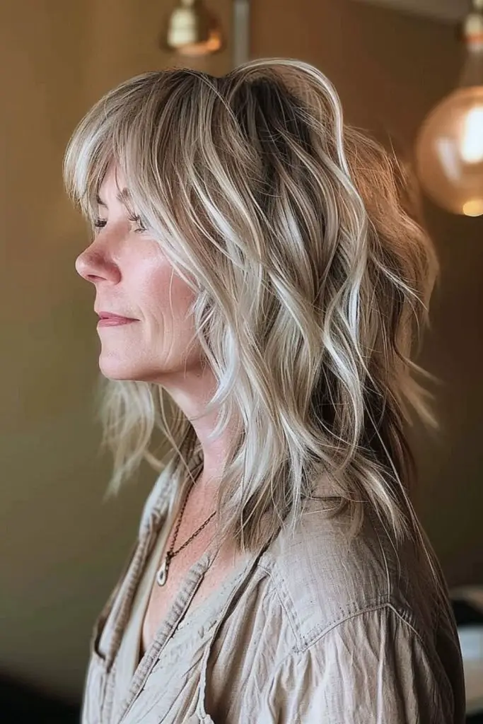 Choppy ash-toned shag layers

