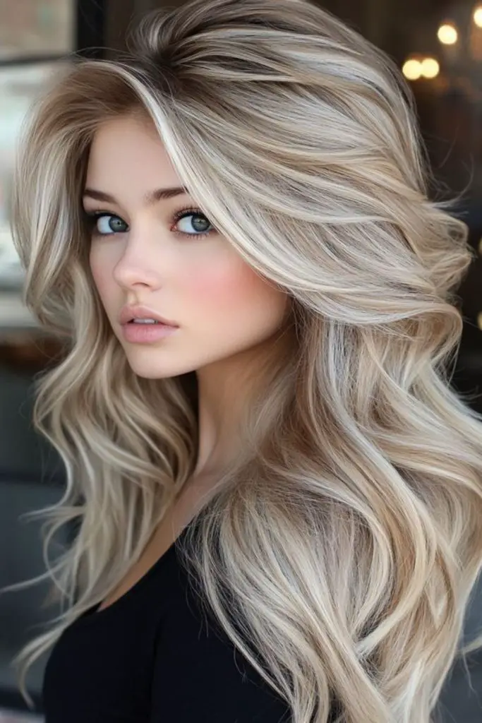 Bouncy soft blonde with airy sheen
