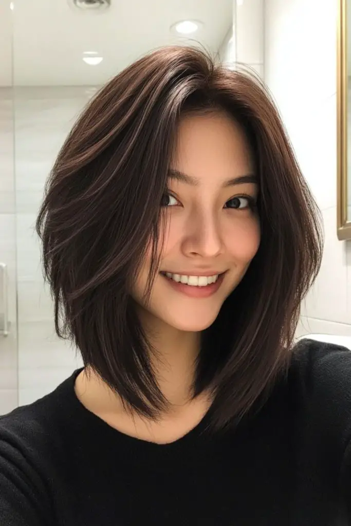 Voluminous bob with plush soft layering