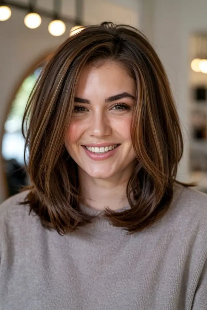 Lob with inward curve and softness

