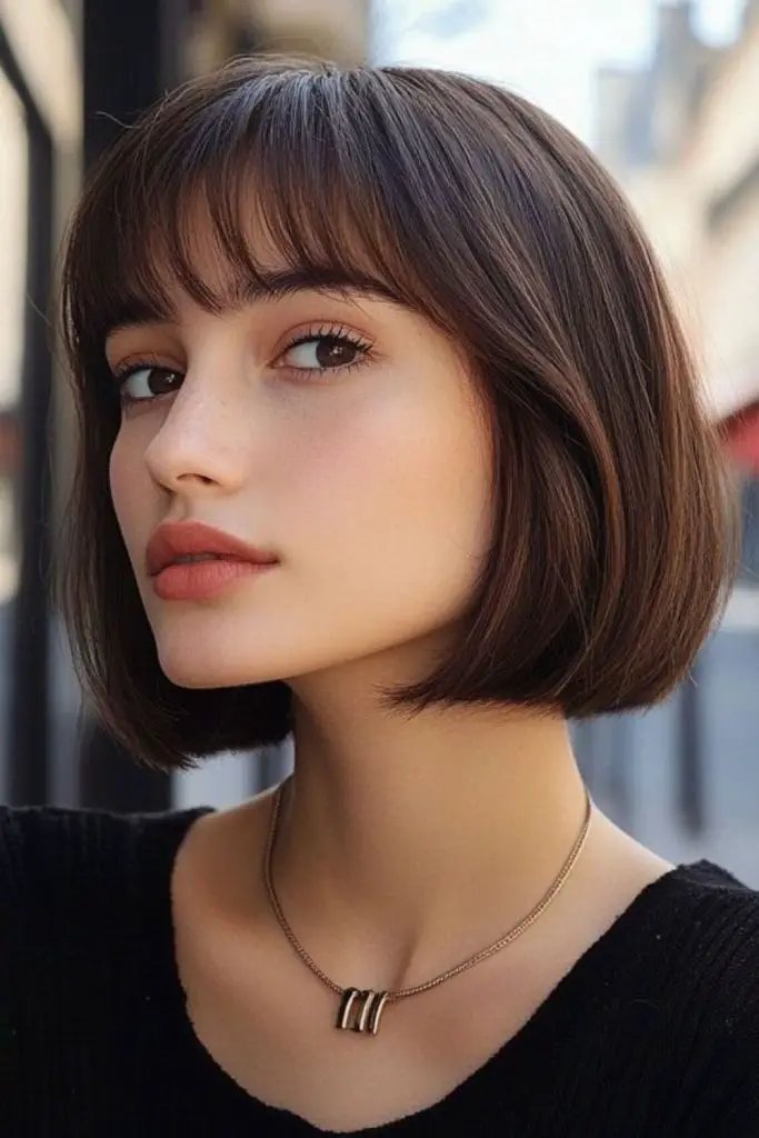Bob with soft fringe and mystery.