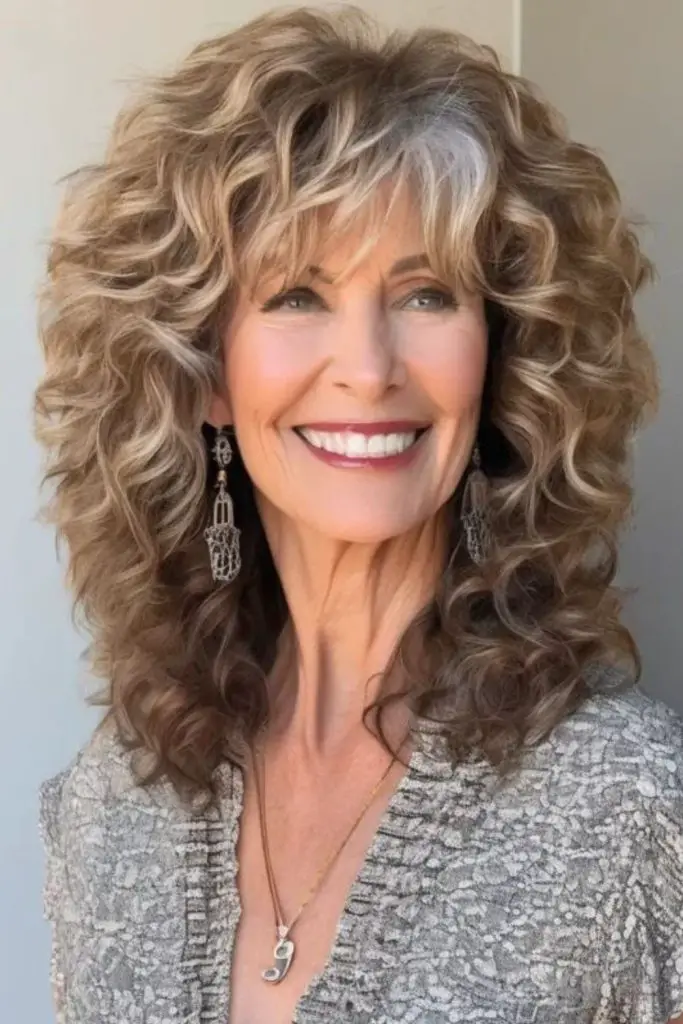Big voluminous curls full of bounce.