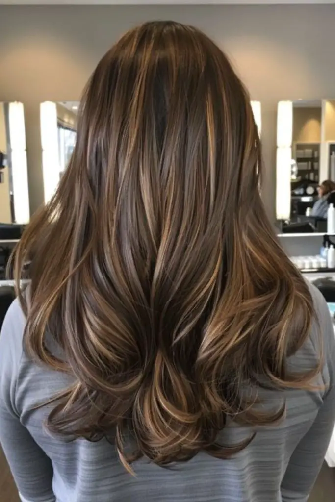 Subtle hazelnut glow in brown layers.