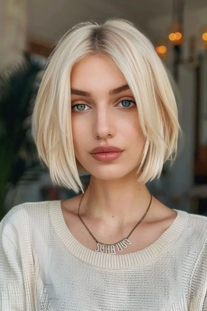 Soft bob cut with light vanilla