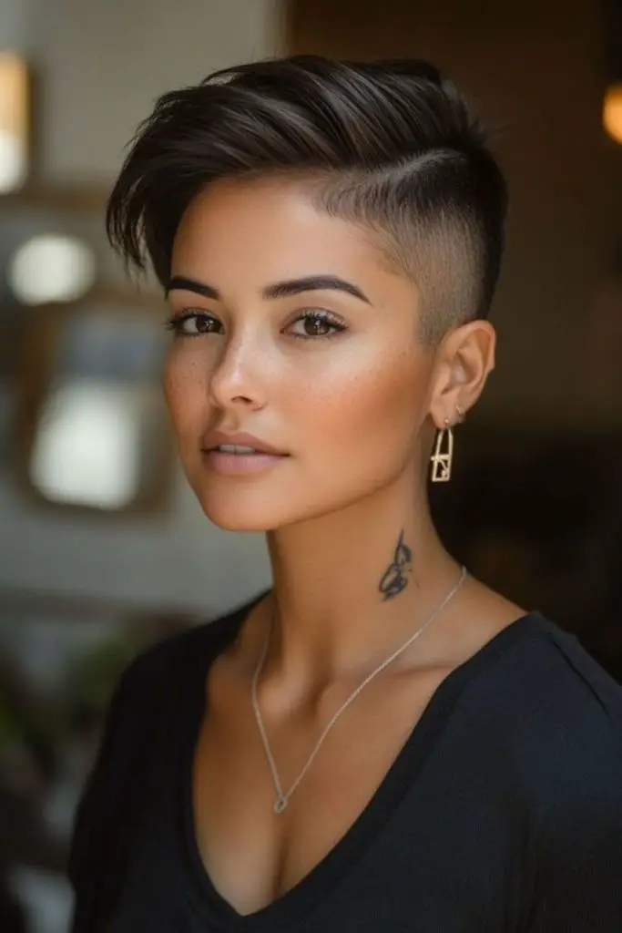 Soft black taper with textured crown