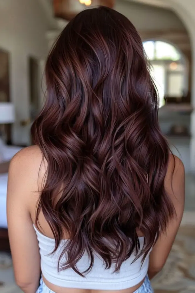 Deep mahogany color with rich undertones