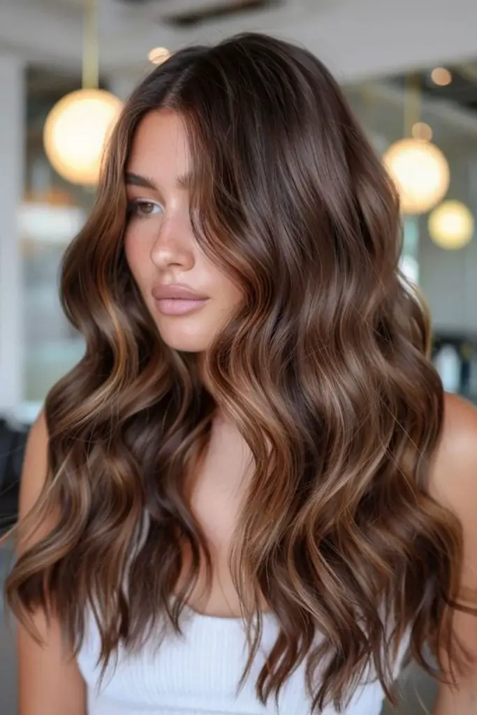 Maple caramel flowing over mocha waves