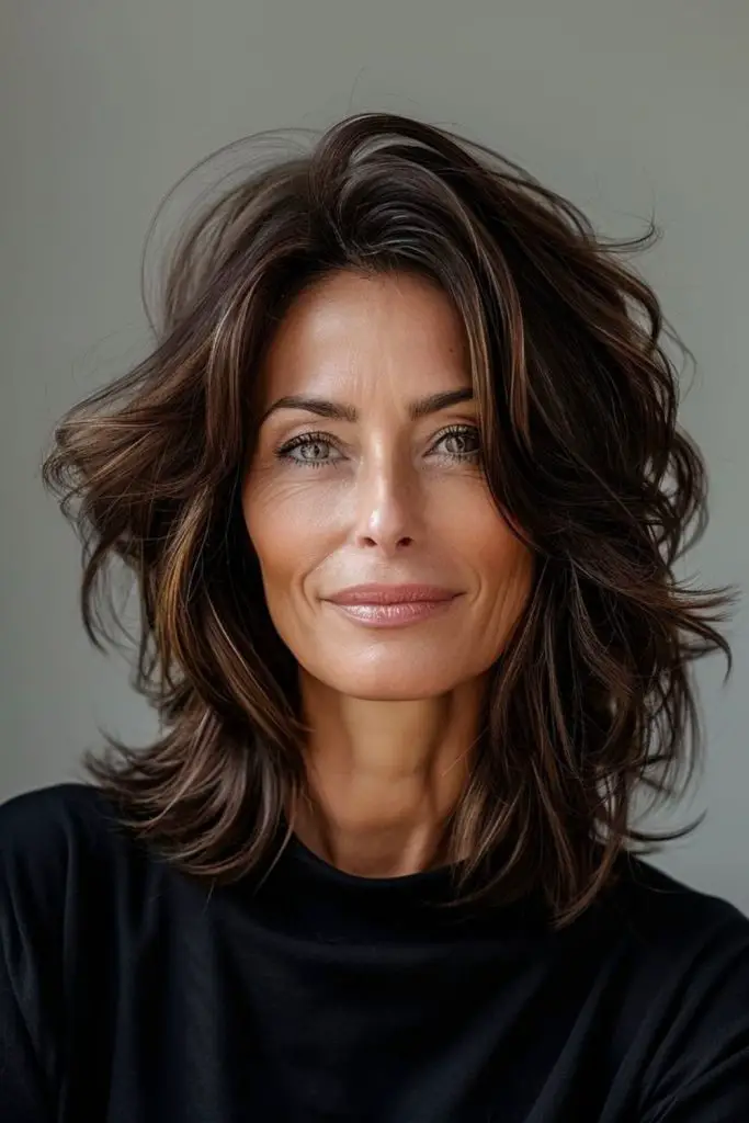 Airy bob with marble-inspired movement