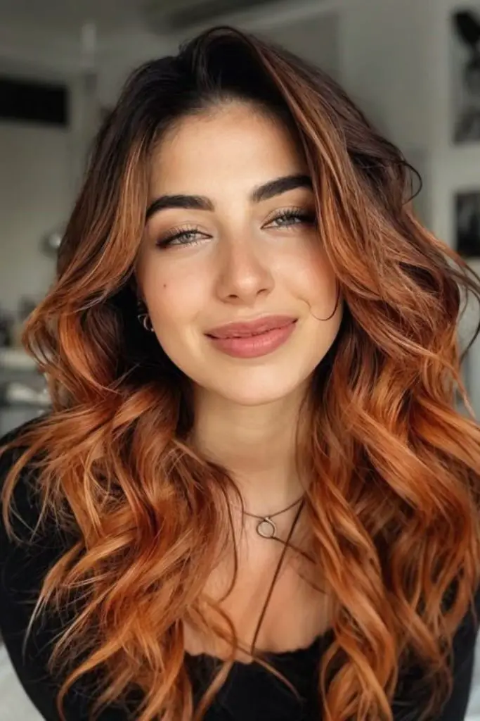 Marmalade color dripping from brown roots