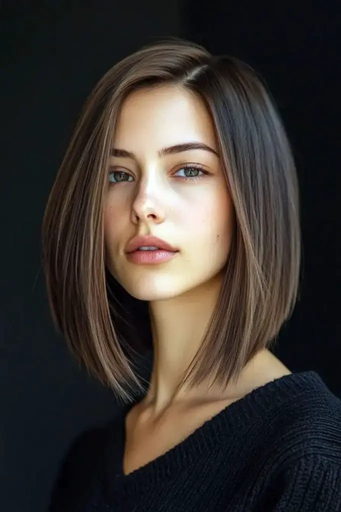 Dark angled lob with sharp slope

