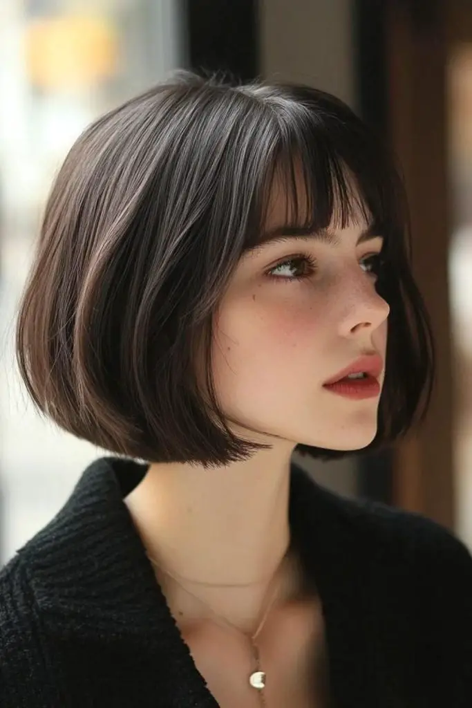 Tousled bob with French-inspired texture.