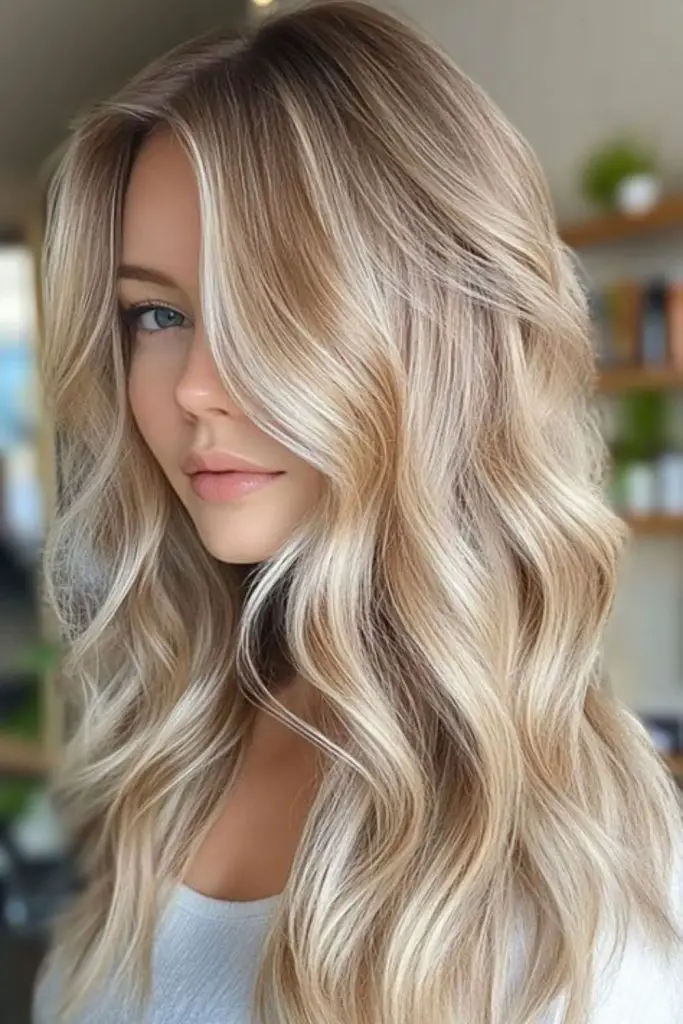 Elegant vanilla waves with pearly tones