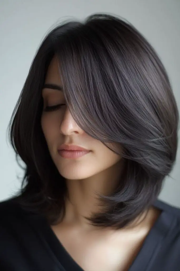 Structured bob with rattling sharp layers