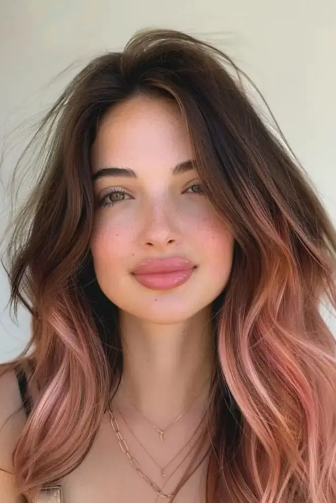 Rosé-tinted brown with rooted depth