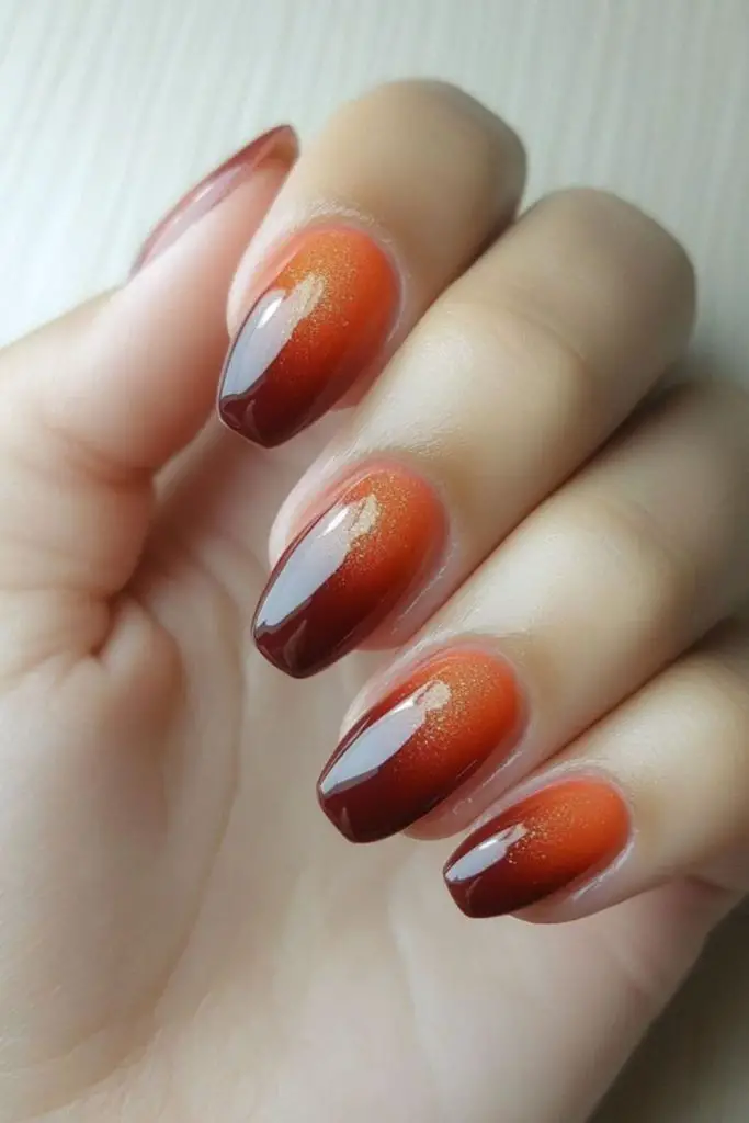 Burnt rust fade with glossy finish