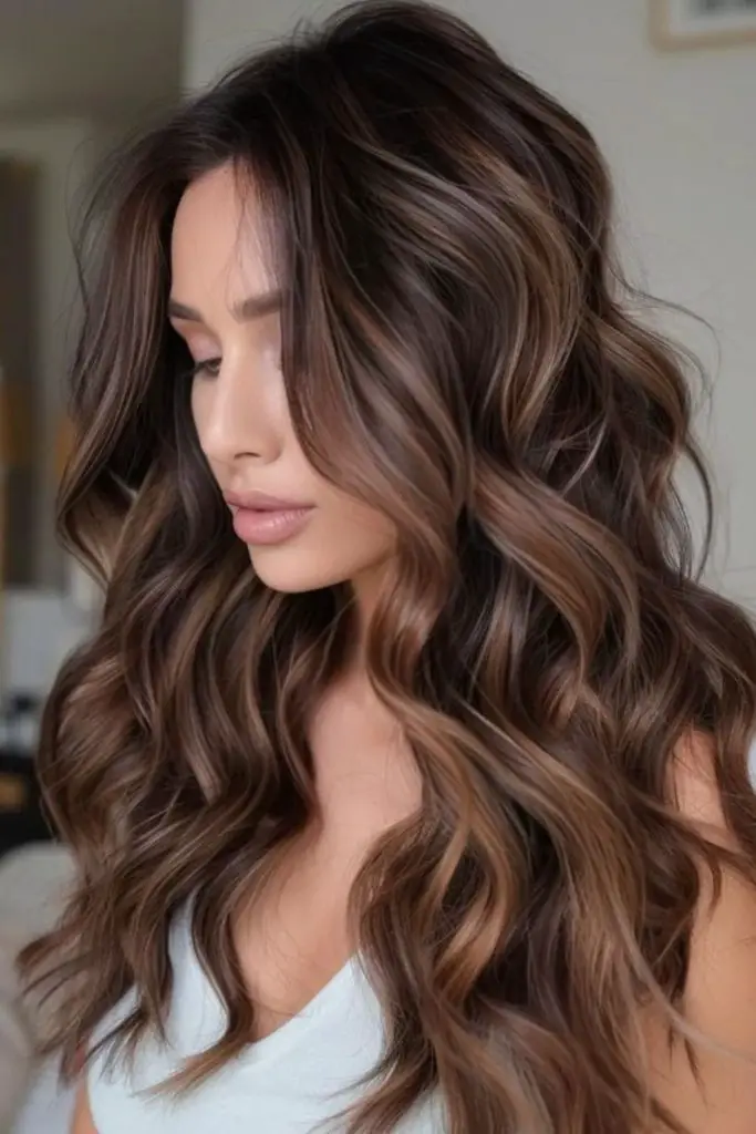 Earthy brown blended with sandy maple