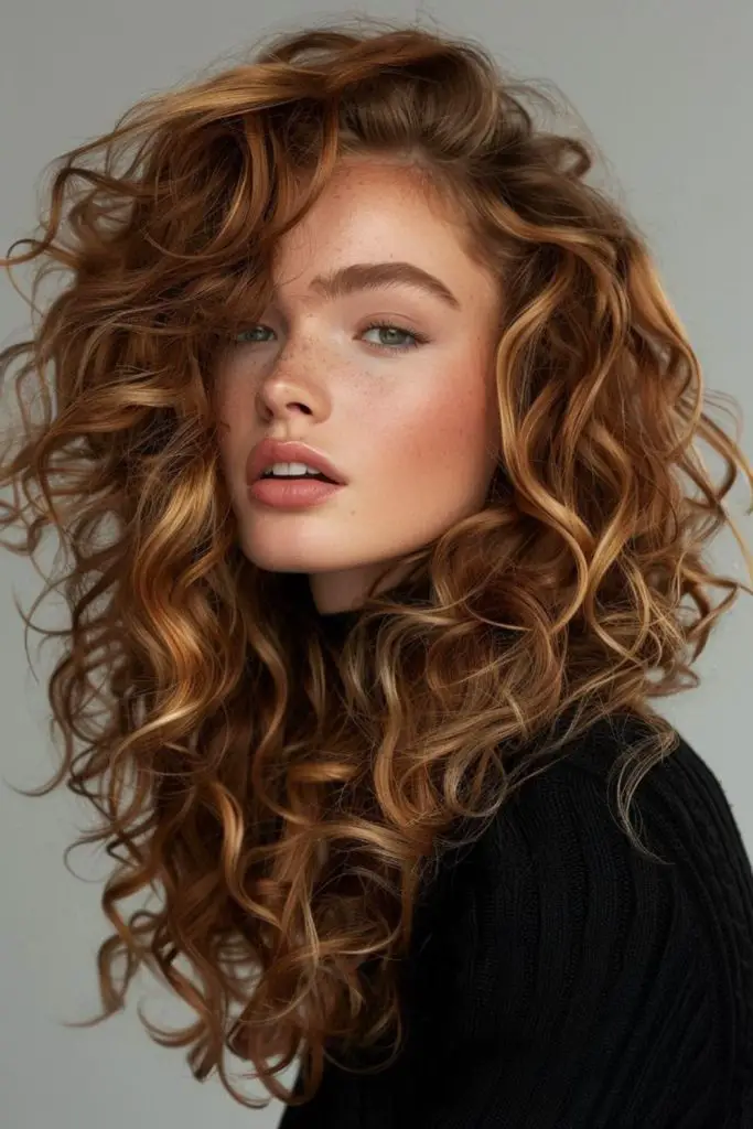 Sienna hues drifting through curled layers