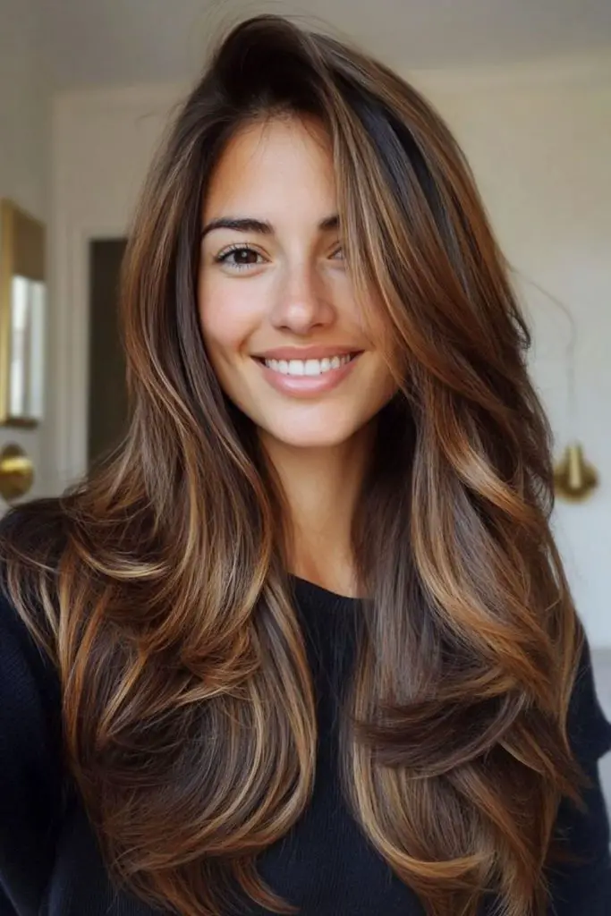 S’mores-inspired caramel over dark strands