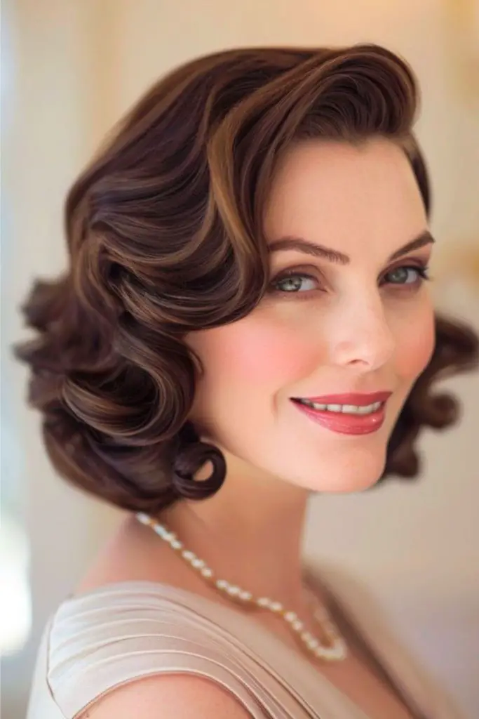 French bob tucked sleek and curved