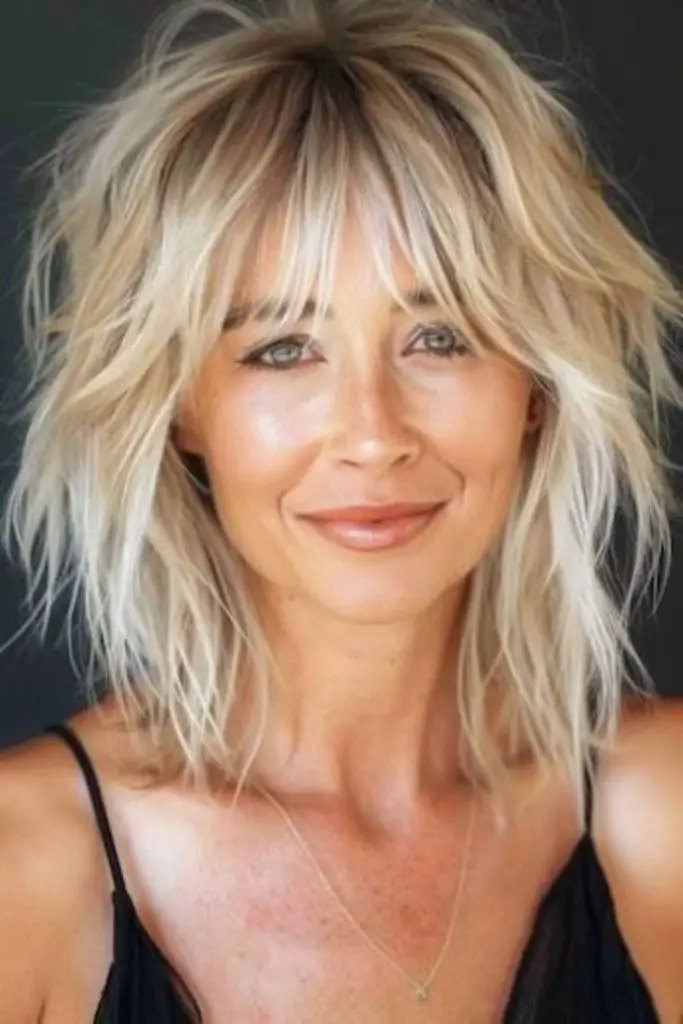 Rooted shag with smoky tones
