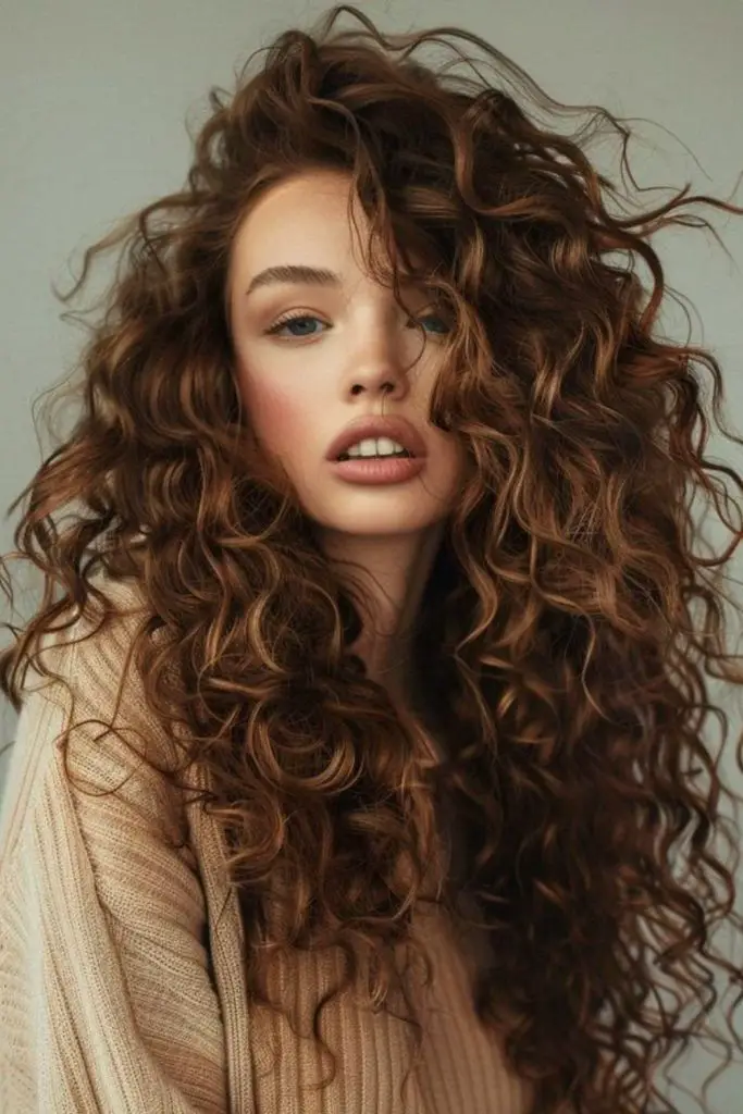 Big bold curls with intense texture