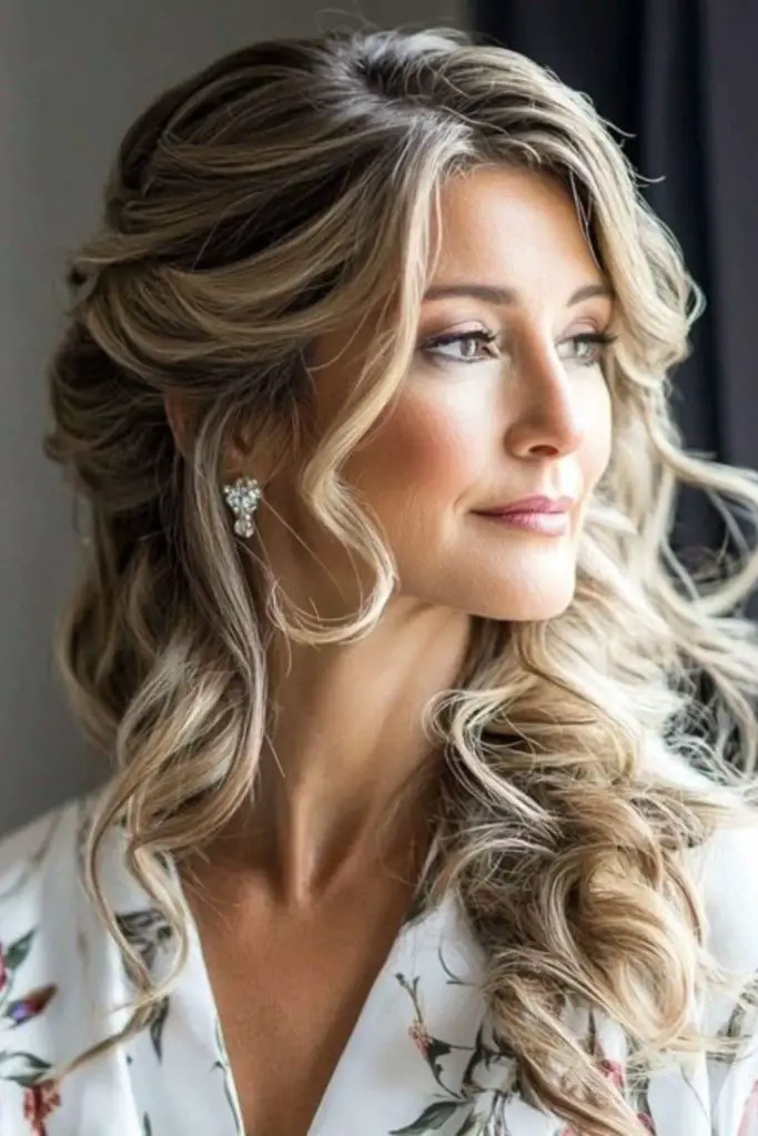 Diagonal waterfall braid with cascading strands.