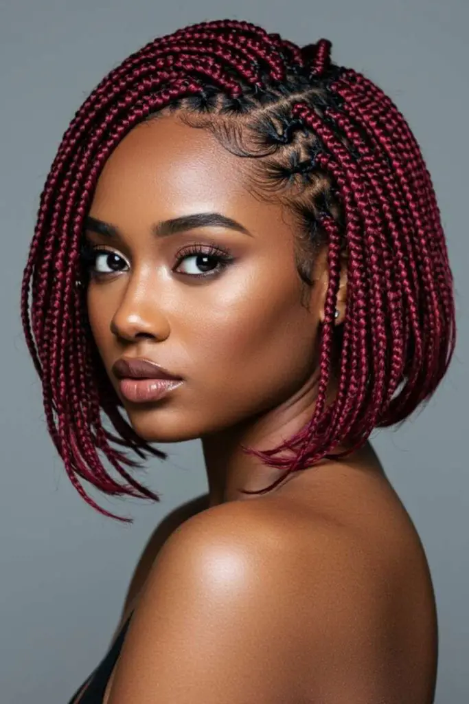 Coral braids wrapped in gold thread