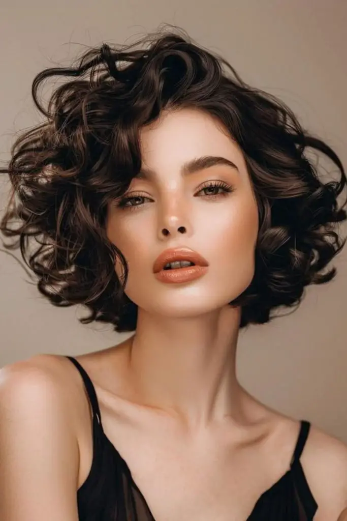 Soft curly bob with romantic bounce