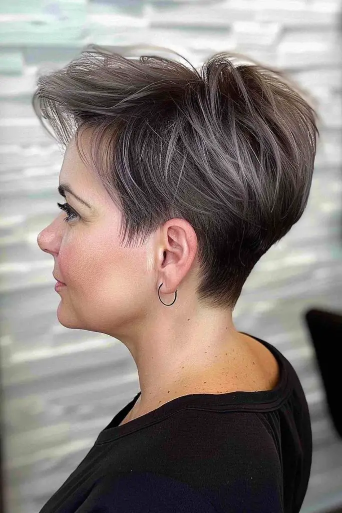 Windblown pixie with spiked texture