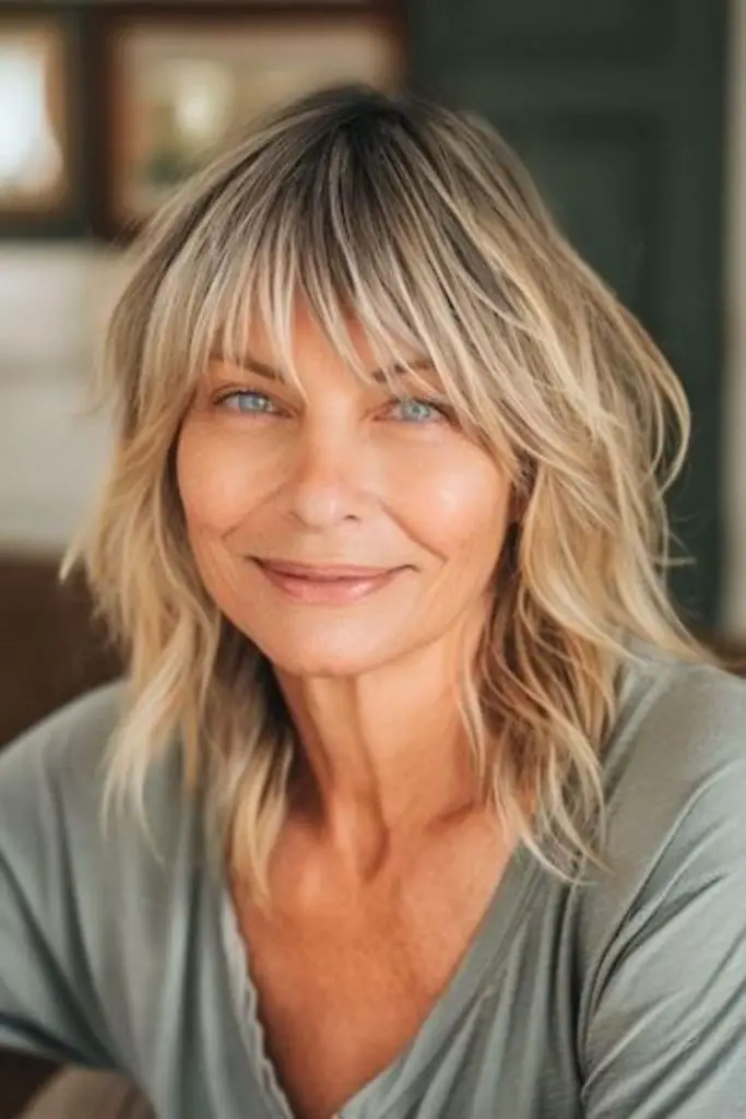 Wispy fringe and soft shag