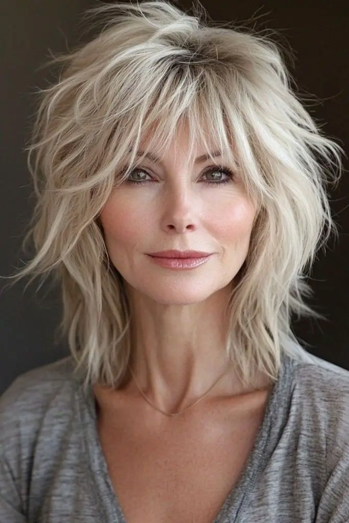 Wispy layered shag for softness