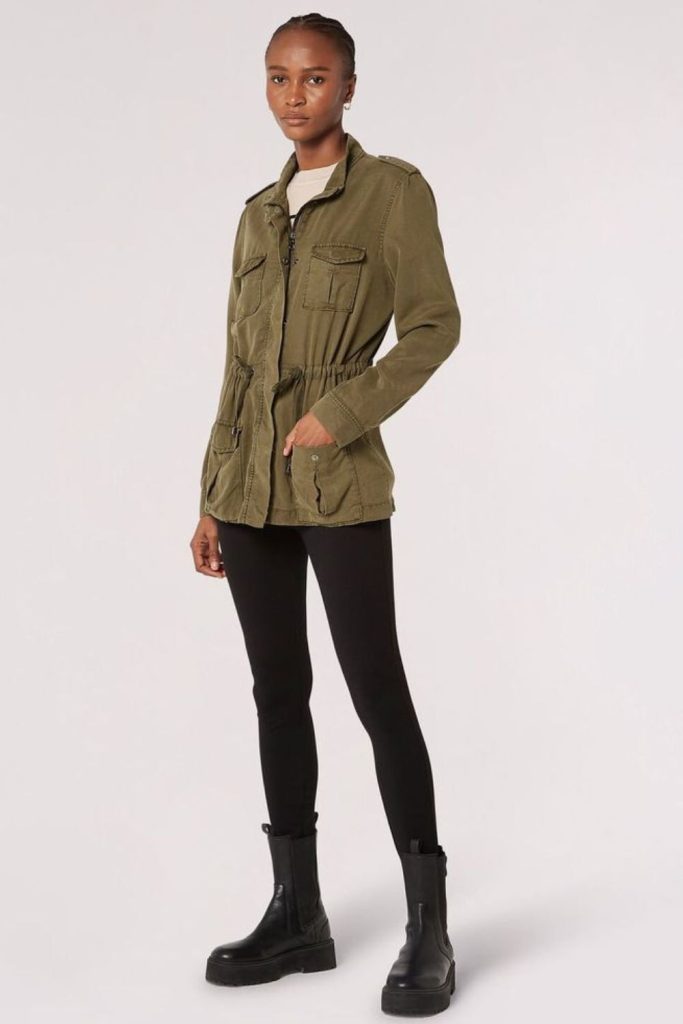 Utility jacket rugged casual urban style.