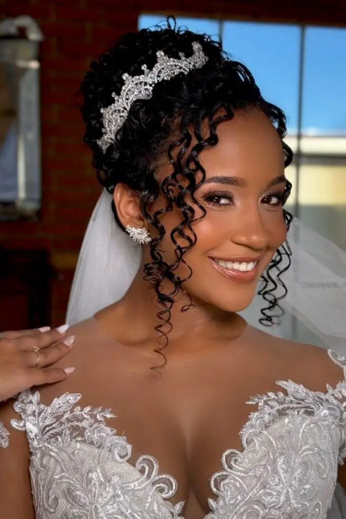 Braided crown with flowing veil