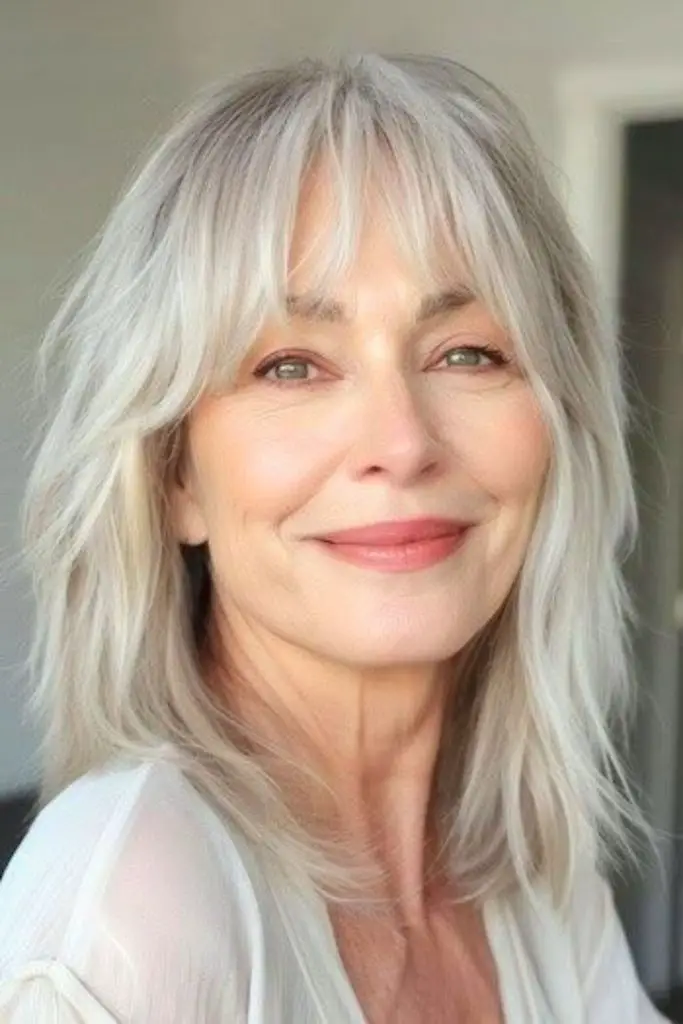 Breezy shag layers for youthful movement.