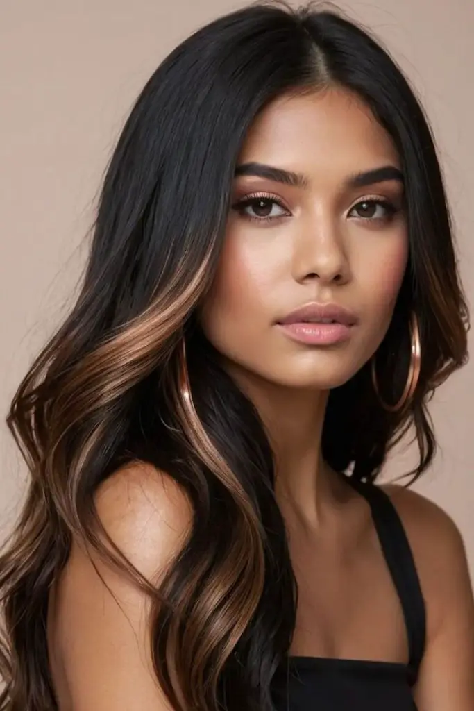 Brown sugar thunder contrast hairstyle